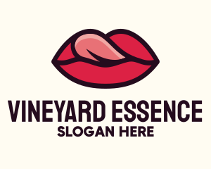 Tongue Lick Lip Cosmetics logo design