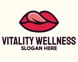 Tongue Lick Lip Cosmetics logo design