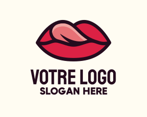 Esthecian - Tongue Lick Lip Cosmetics logo design