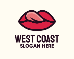 Tongue Lick Lip Cosmetics logo design