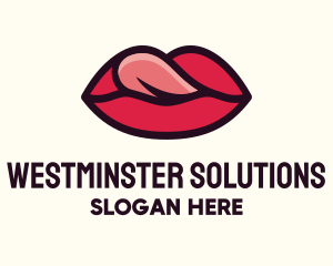 Tongue Lick Lip Cosmetics logo design