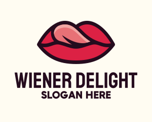 Tongue Lick Lip Cosmetics logo design