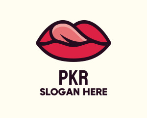 Tongue Lick Lip Cosmetics logo design