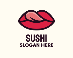 Tongue Lick Lip Cosmetics logo design