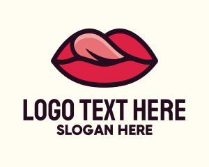 Adult - Tongue Lick Lip Cosmetics logo design