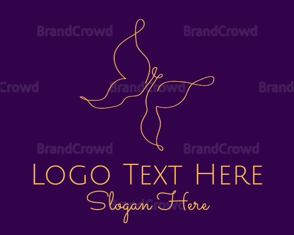 Elegant Gold Butterfly Logo