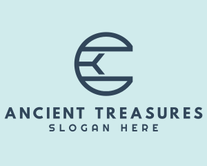 Currency Coin Letter E logo design