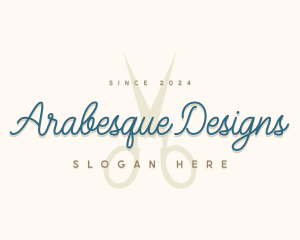 Designer Seamstress Scissors logo design