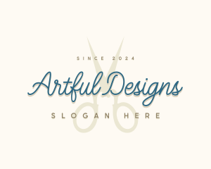 Designer Seamstress Scissors logo design