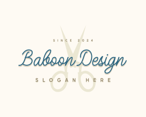 Designer Seamstress Scissors logo design