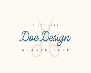 Designer Seamstress Scissors logo design