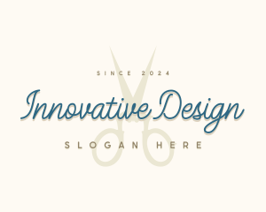 Designer Seamstress Scissors logo design