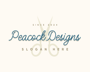 Designer Seamstress Scissors logo design