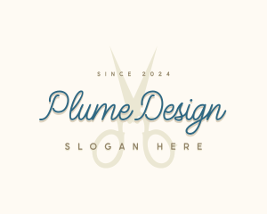 Designer Seamstress Scissors logo design