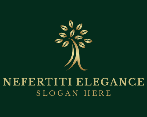 Golden Elegant Tree logo design