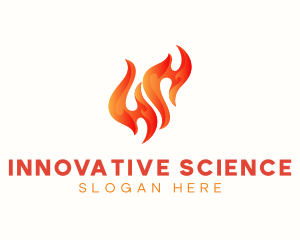 Burn - Red Burning Flame logo design