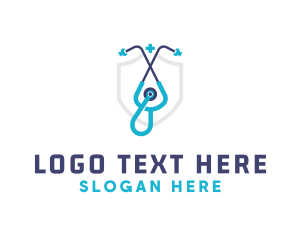 Doctors Appointment - Stethoscope Medical Protection logo design