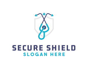 Protection - Stethoscope Medical Protection logo design