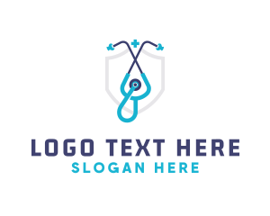 Medical - Stethoscope Medical Protection logo design