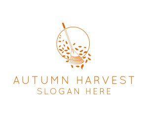 Autumn Garden Rake logo design