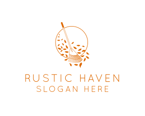 Autumn Garden Rake logo design