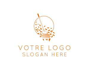 Cleaning - Autumn Garden Rake logo design