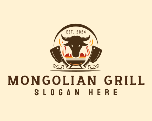 Grill Beef Barbecue logo design