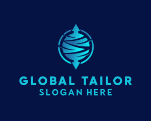 Global Trade Arrow logo design