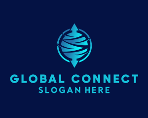 Global Trade Arrow logo design