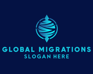 Global Trade Arrow logo design