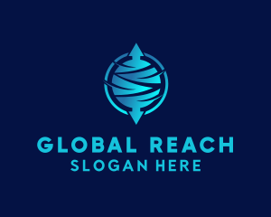 Global Trade Arrow logo design