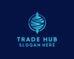 Global Trade Arrow logo design