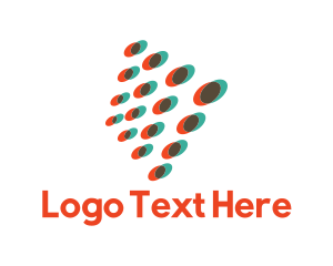 Screen - Digital Dots Anaglyph logo design