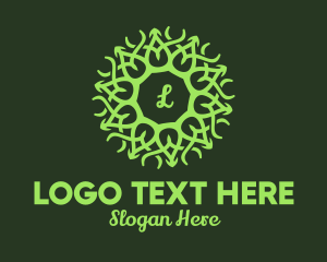 Vine - Vine Wreath Lettermark logo design