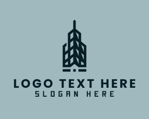 Office Space - Skyscraper Tower Building logo design