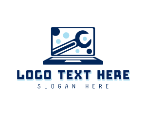 Laptop - Wrench Laptop Technician logo design