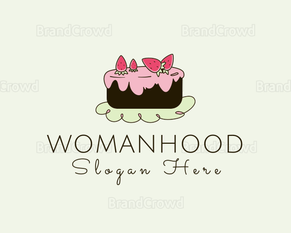 Strawberry Frosting Cake Logo