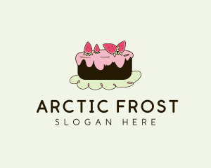 Strawberry Frosting Cake logo design