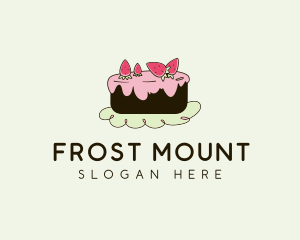 Strawberry Frosting Cake logo design