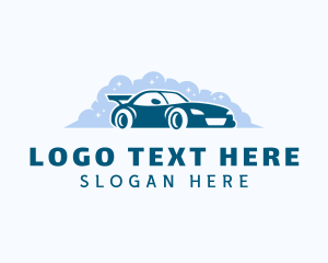 Clean - Bubbles Car Cleaning logo design
