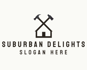 Suburban - House Hammer Handyman logo design