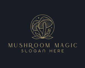 Mushroom - Leaf Mushroom Farm logo design