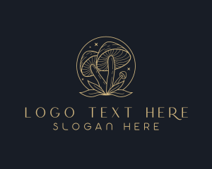 Fungus - Leaf Mushroom Farm logo design