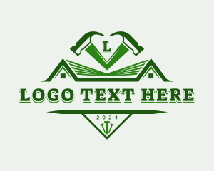 Refurbish - Hammer Roofing Carpentry logo design