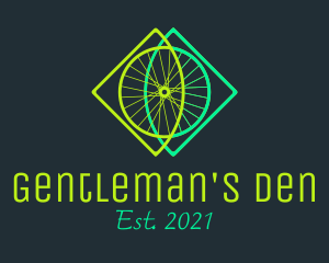 Neon Bicycle Wheel logo design