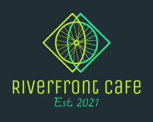 Neon Bicycle Wheel logo design