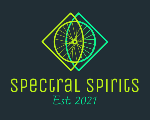 Neon Bicycle Wheel logo design