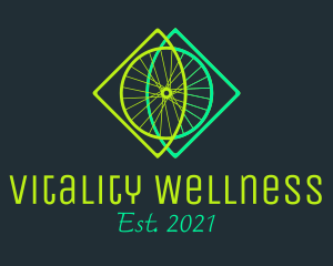 Neon Bicycle Wheel logo design