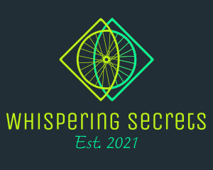 Neon Bicycle Wheel logo design