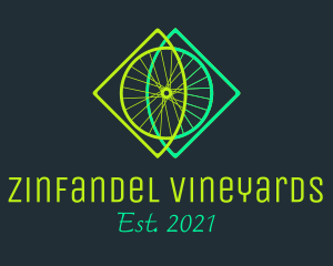 Neon Bicycle Wheel logo design